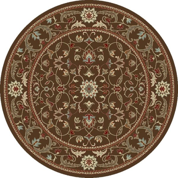 Concord Global 5 ft. 3 in. Chester Flora - Round, Brown 97380